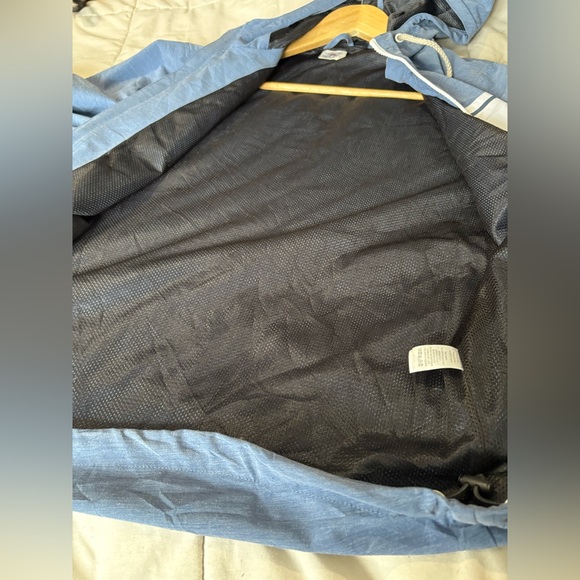 Faherty men’s navy surf stripe zip jacket size medium with hood - Picture 13 of 14